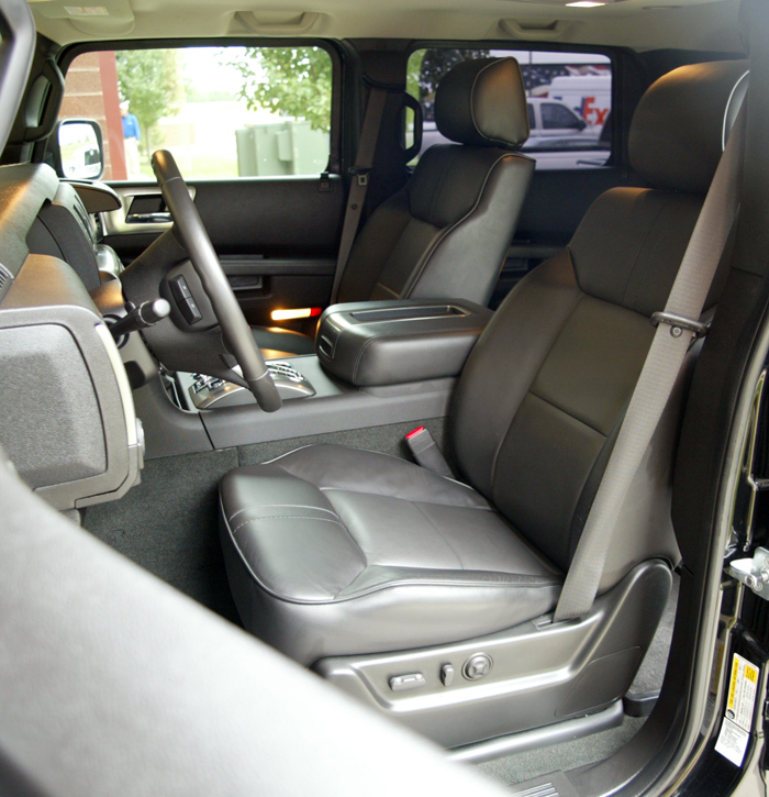 2008 Hummer H2 SUV Ebony Leather Interior