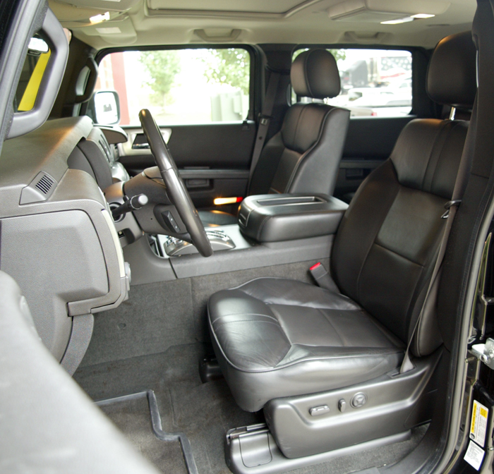 2008 Hummer H2 SUV Ebony Leather Interior